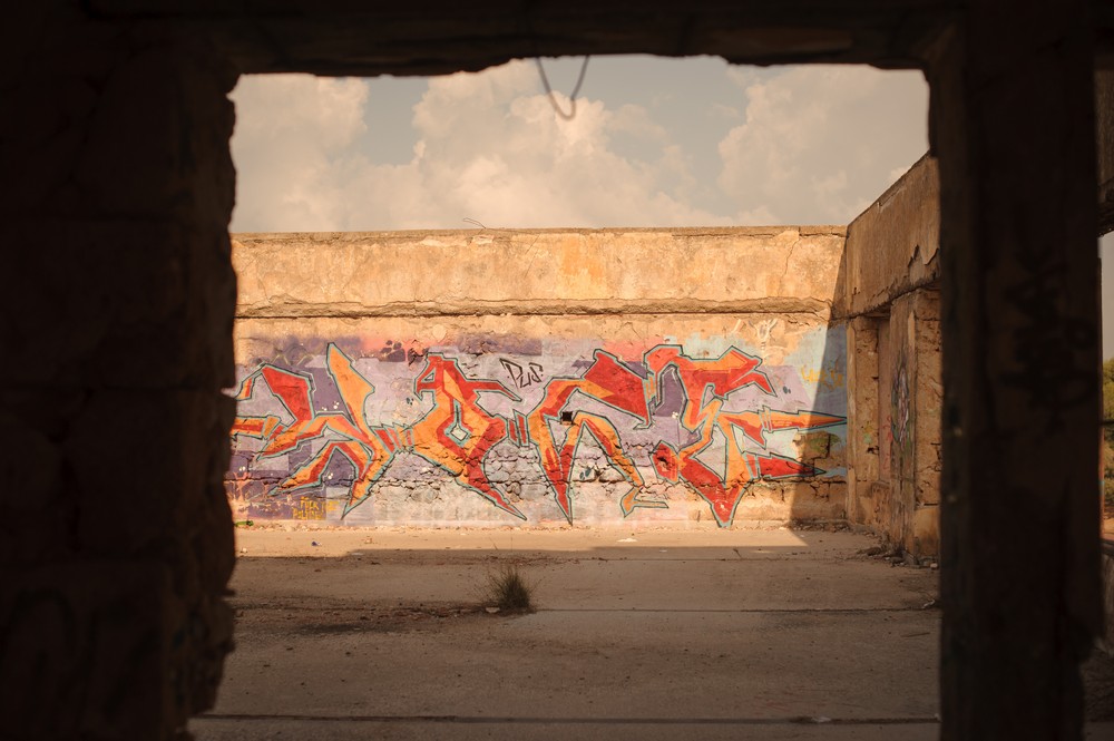 Graffiti on ruins