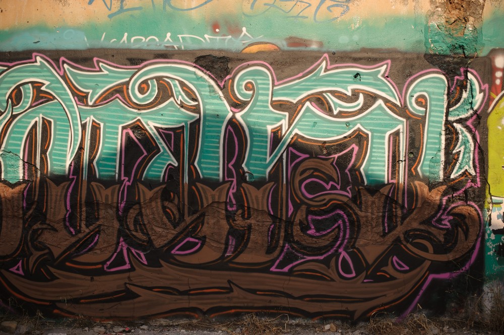 Graffiti on ruins