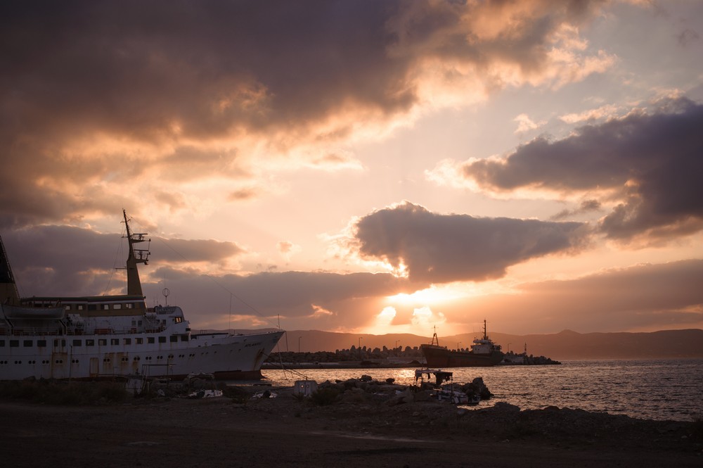 Ferry to Balos, Crete at Sunrise