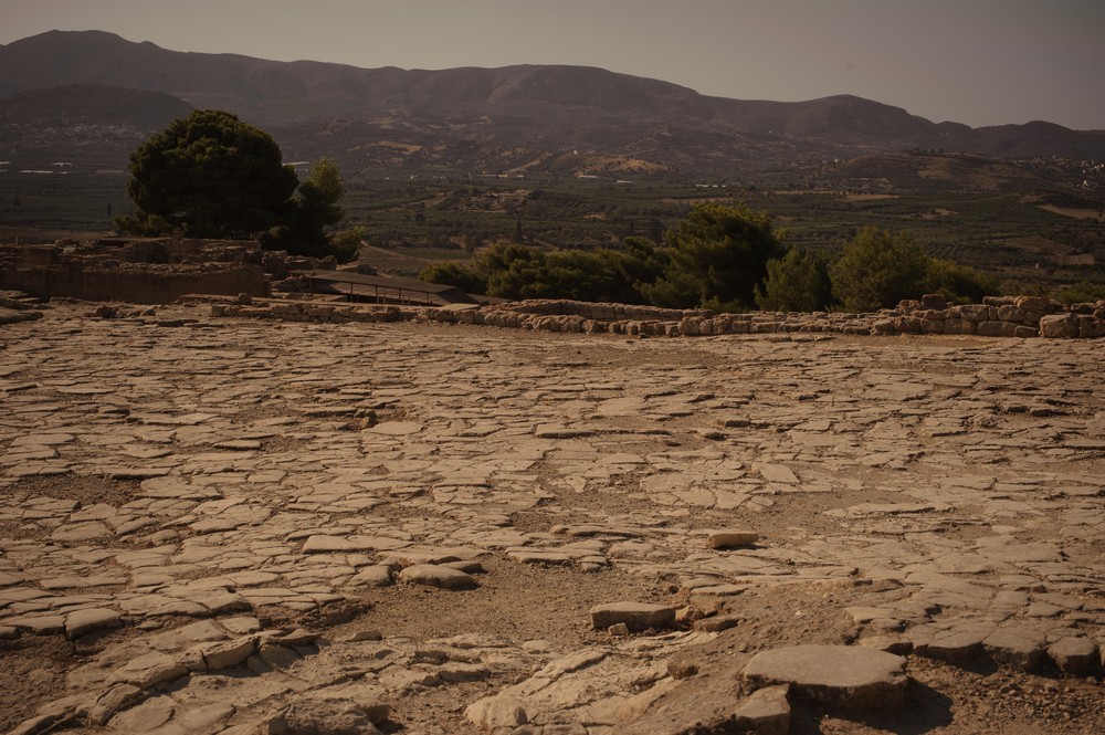 Paving at the Ancient ruins of Phaestos 