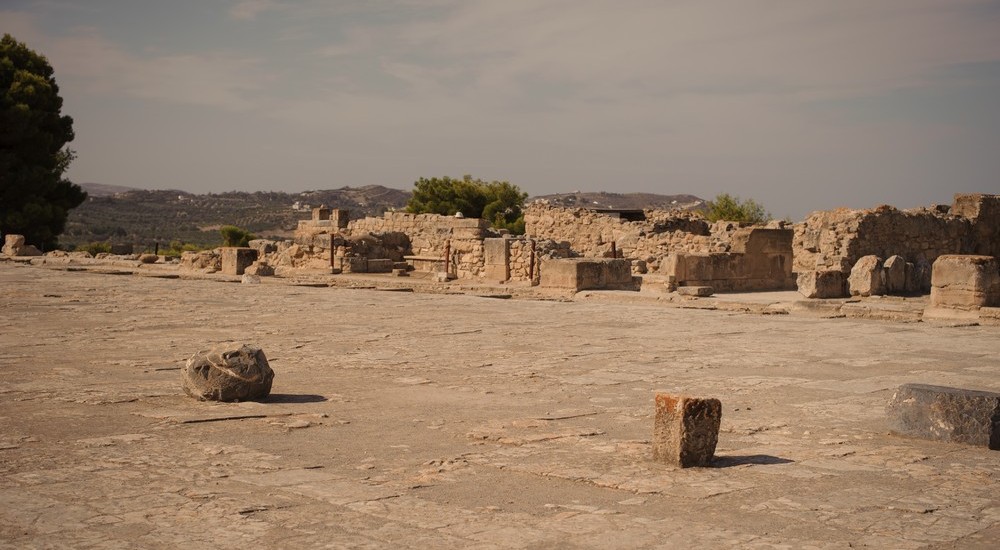 Views at the ancient ruins of Phaestos
